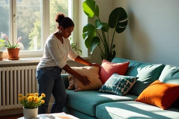 The Ultimate Guide to a Stunning Home Refresh: 27 Creative Ideas for a Transformed Space A cozy and stylish living room showcasing a beautiful home refresh with updated decor and furnishings.